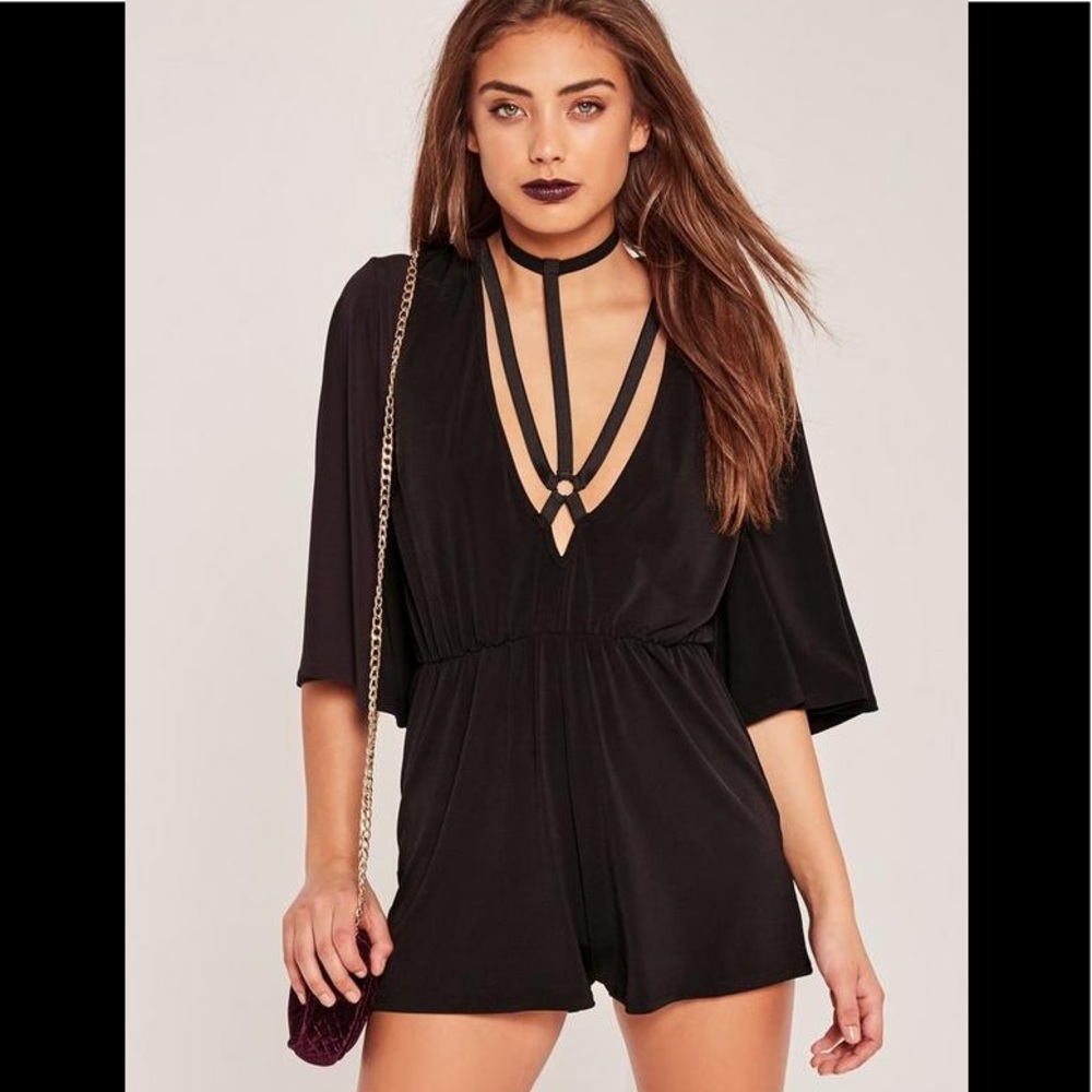 Missguided Slinky Harness Detail Playsuit